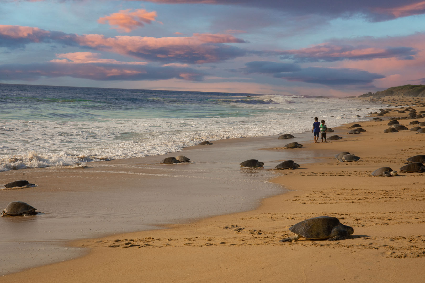 Visitante en playa de Michoacán